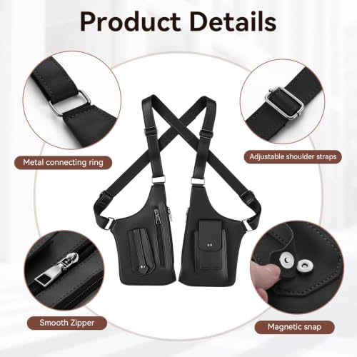 Men's PU Leather Double Shoulder Armpit Bag
