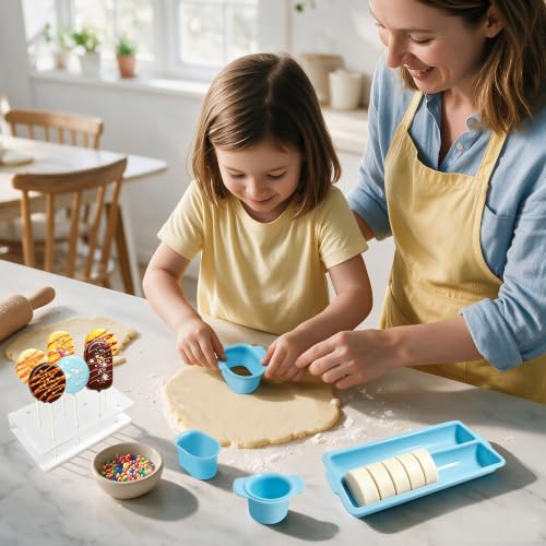 Cake Pop Mold Set With Pusher And 9.3In Tray Blue